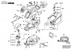 Bosch 3 600 HB9 073 UniversalRotak 450 Lawnmower 230 V / GB Spare Parts UniversalRotak450